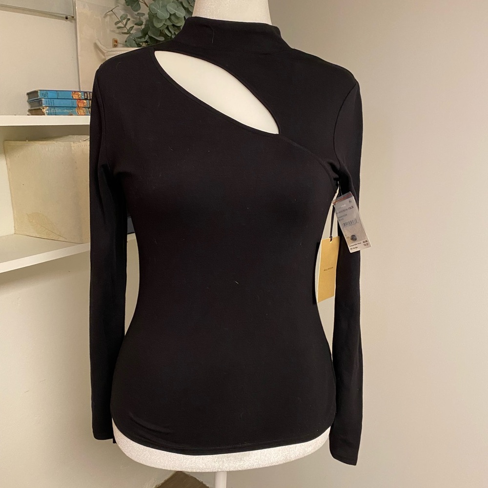 Elegant Black Cut-Out Top